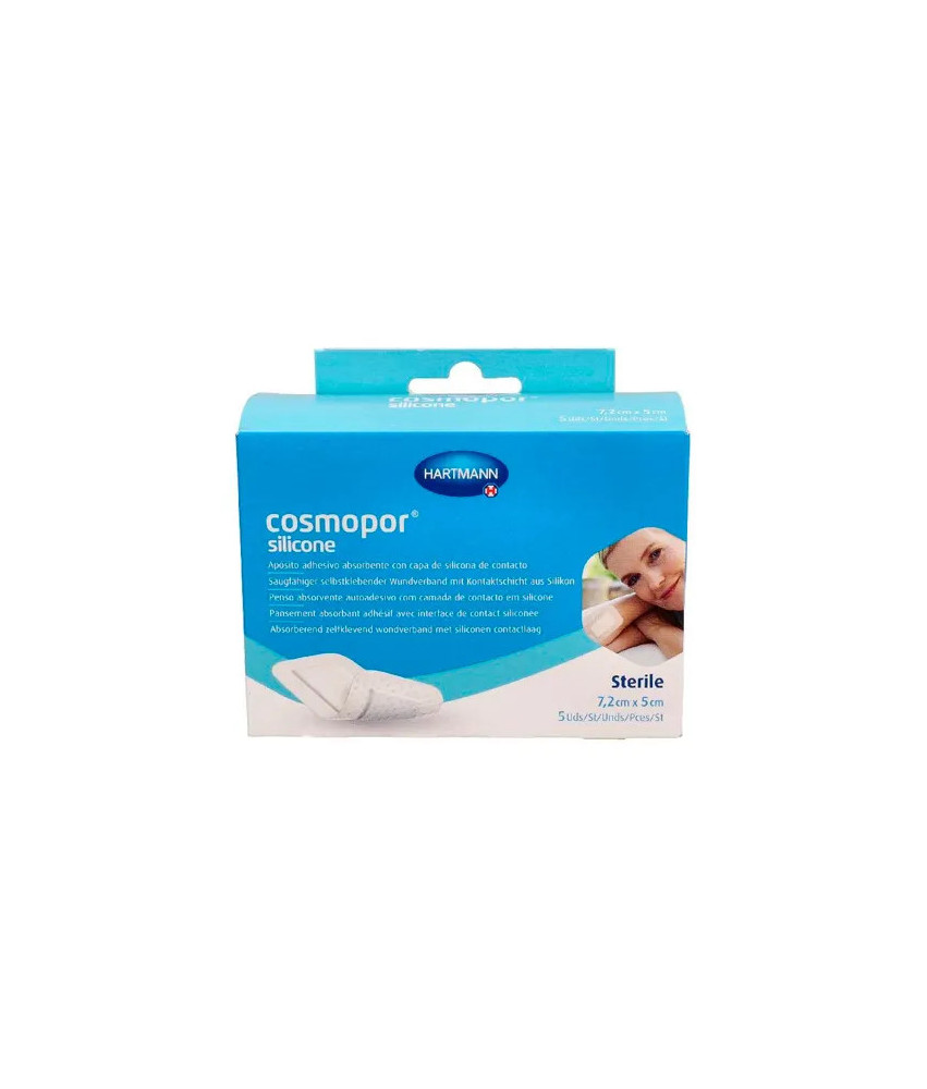 Pansements adhésifs Hartmann Cosmopor Silicone 7,2x5cm - Lot de 5