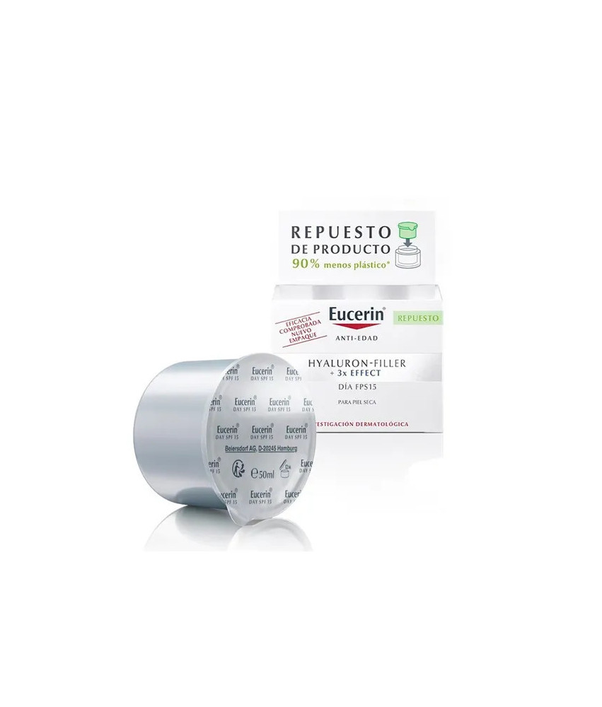 Recharge Eucerin Hyaluron Filler Jour Peau Sèche SPF15 50ml
