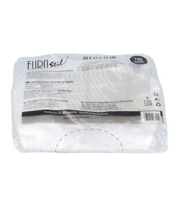 Gants jetables transparents Eurostil 100un