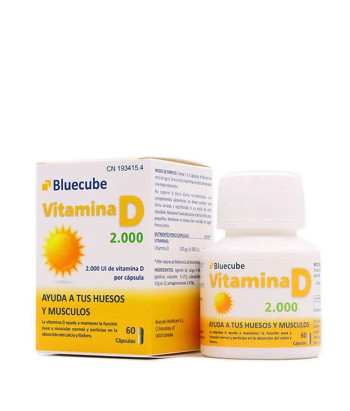 Complément alimentaire Bluecube Vitamine D 2000 - 60 Capsules