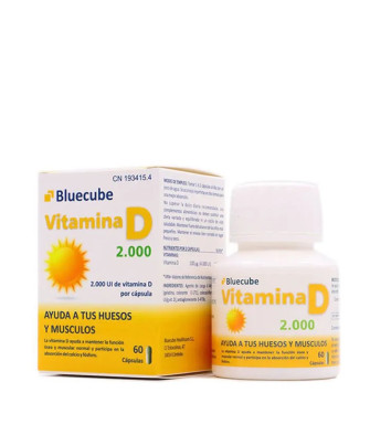 Complément alimentaire Bluecube Vitamine D 2000 - 60 Capsules