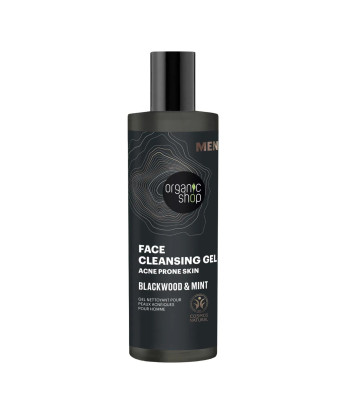 Gel nettoyant anti-acné Organic Shop Men Blackwood 200ml