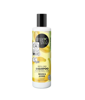 Rechargez votre shampoing normal avec Organic Shop Banana 280ml
