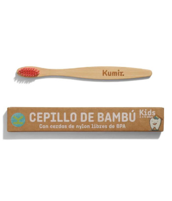 Brosse à dents en bambou rouge Elie Saab Lovyc Kids - Sourires éclatants