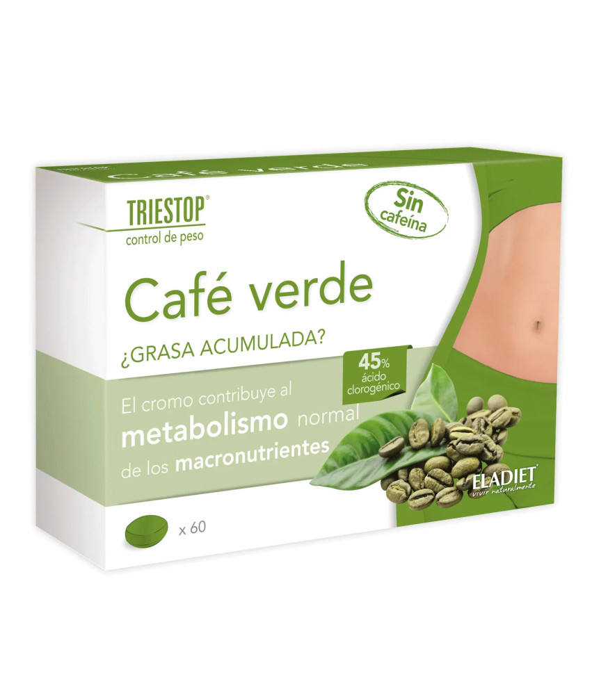 Eladiet Triestop Cafe Vert Sans Caféine 60 Comp