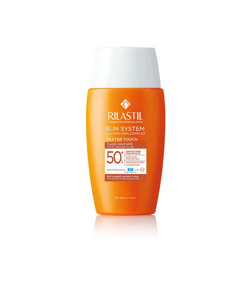 Protection solaire optimale avec Rilastil Sun System SPF50+ Water Touch
