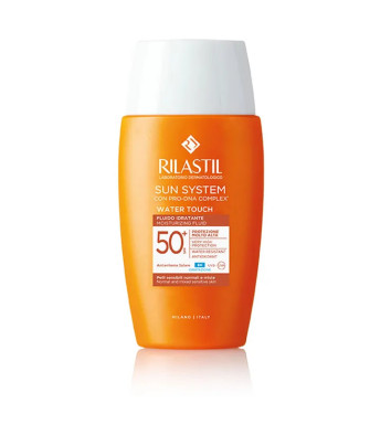 Protection solaire optimale avec Rilastil Sun System SPF50+ Water Touch