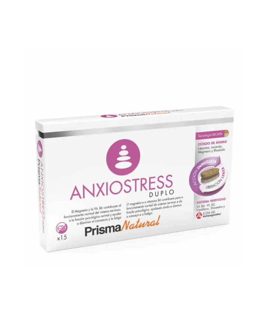 Prisma Natural Anxiostress Duplo: 15 Comprimés Bicouches