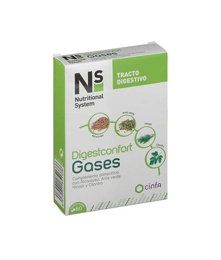 Comprimés Ns ConfortDigestif Anti-Gaz - Digestion facile en 60 comprimés