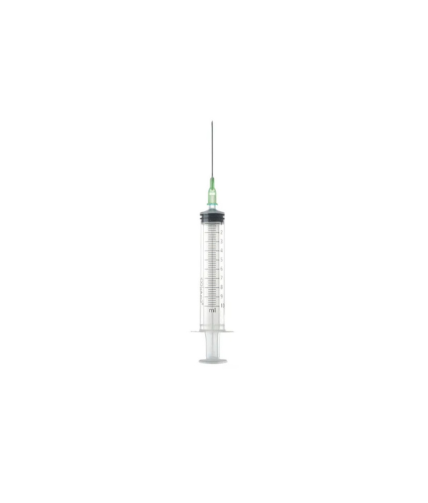 Seringue 10ml avec Aiguille 0,8x40 G21 pour Test