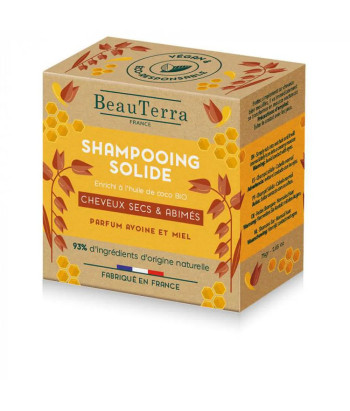 Shampoing Solide Beauterra à l'Avoine et Miel 75g