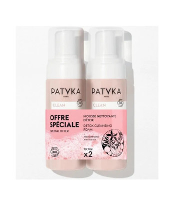 Nettoyez en profondeur avec Patyka Duo Mousse Détox 2x 150ml