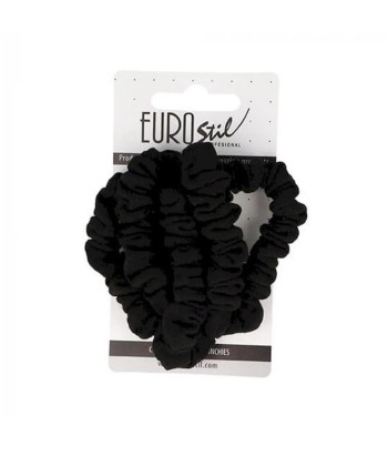 Élastiques à cheveux noirs Eurostil: 1 unité