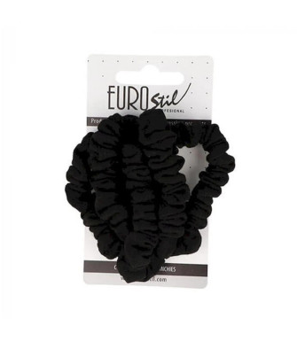 Élastiques à cheveux noirs Eurostil: 1 unité