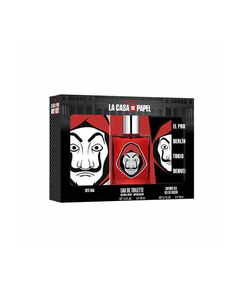 Coffret La Casa De Papel 3 produits 100ml - Parfum Netflix