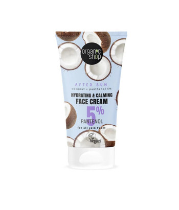 Crème visage biologique à la noix de coco et panthénol 50ml