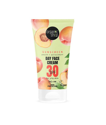 Crème Visage Jour SPF30 Pêche 50ml Organic Shop