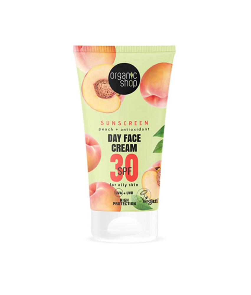 Crème Visage Jour SPF30 Pêche 50ml Organic Shop