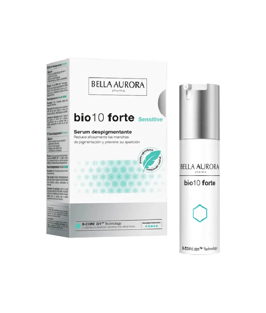 Éclaircissant peaux tachées: Bella Aurora Bio10 Forte Sensitive 30ml