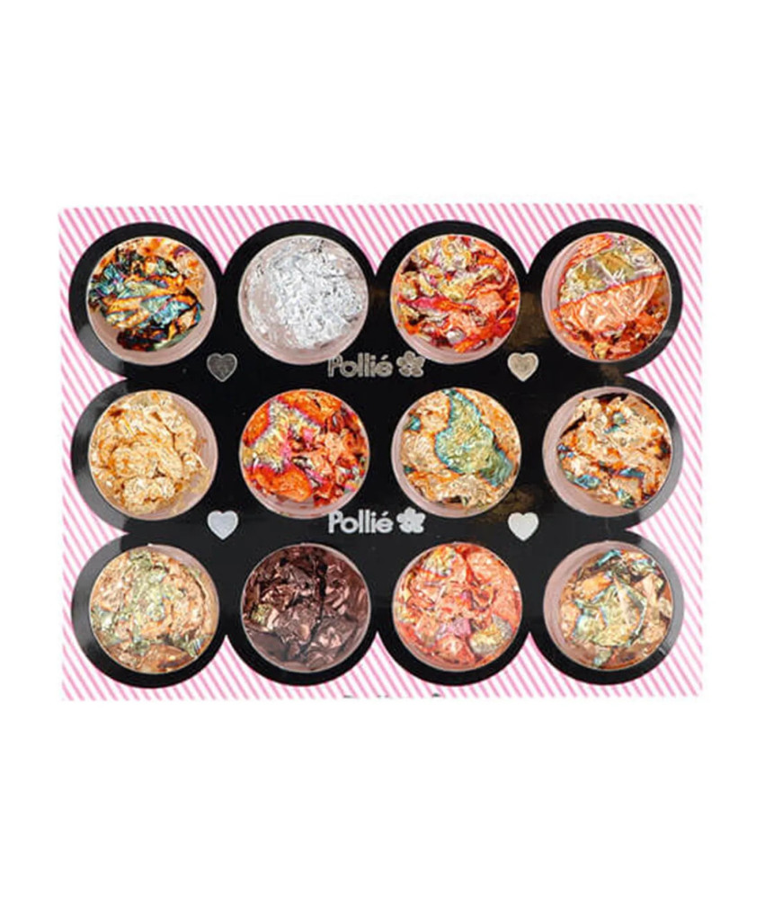 Ensemble de Nail Art Eurostil Pan De Oro avec 12 Couleurs