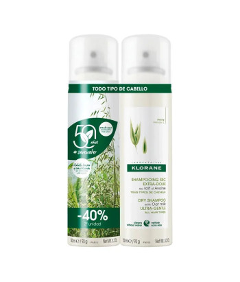 Klorane Shampoing Sec Au Lait d'Avoine - Lot de 2x150ml