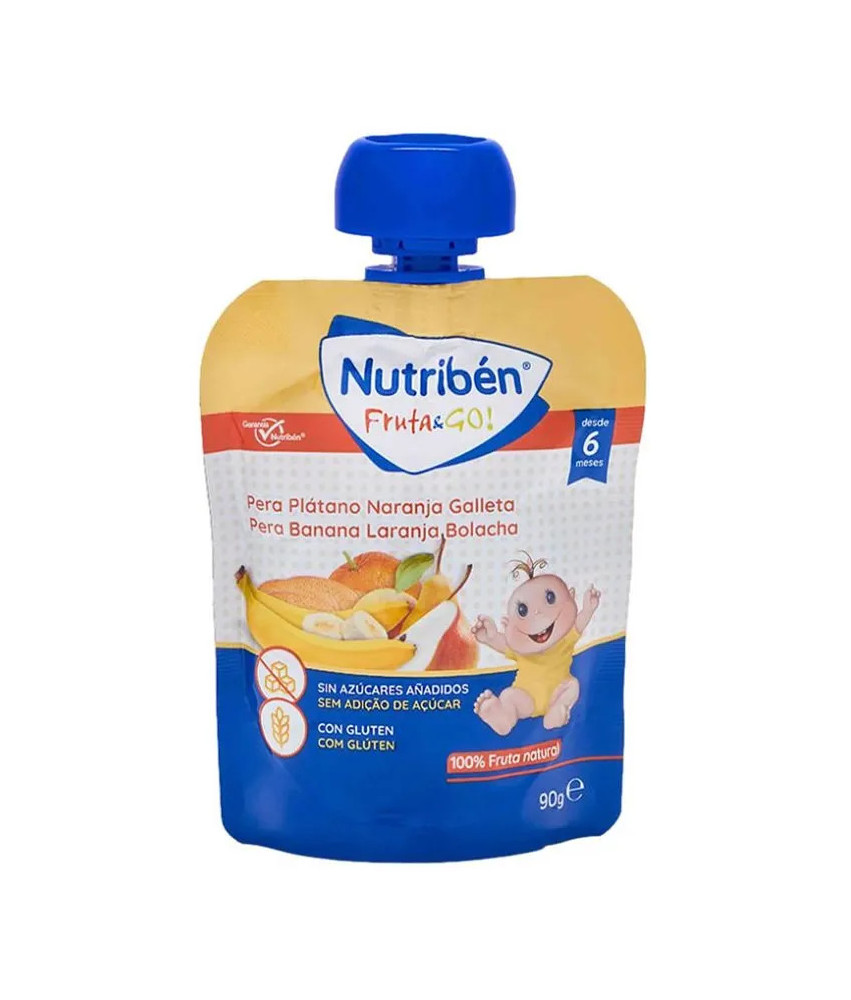 Nutribén Fruit & Go: Poire, Banane, Orange et Biscuit - 90g