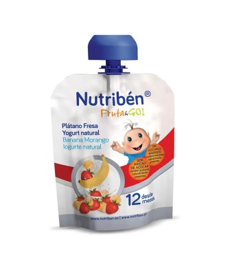 Nutribén Fruit & Go Banane, Fraise Et Yaourt Nature - 90g