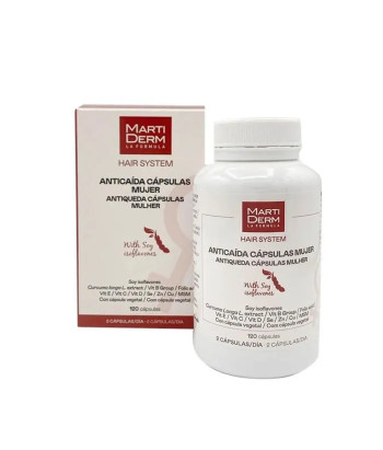 Complément capillaire efficace pour femmes - Martiderm Anti-Chute De Cheveux 120 Gélules
