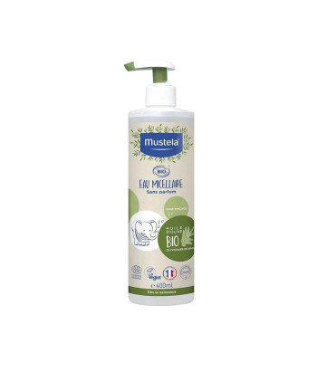 Nettoyez en douceur avec Mustela Bio Eau Micellaire 400 ml