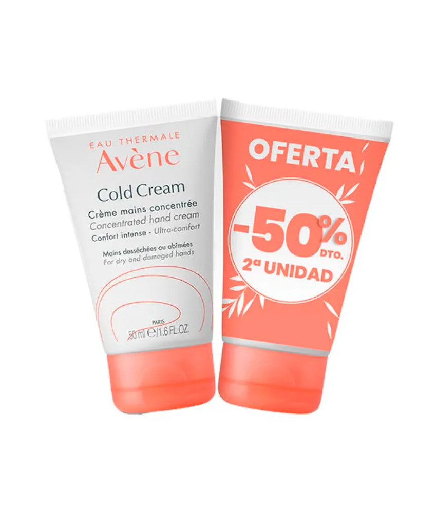Avène Cold Cream Mains 2x50ml - Soin nourrissant pour les mains