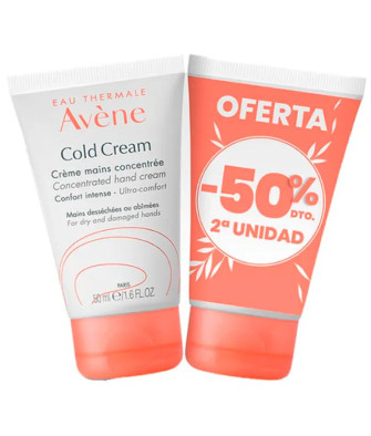 Avène Cold Cream Mains 2x50ml - Soin nourrissant pour les mains