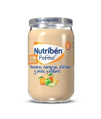 Nutribén Pot de Fruits 235g: Pomme, Orange, Banane & Poire