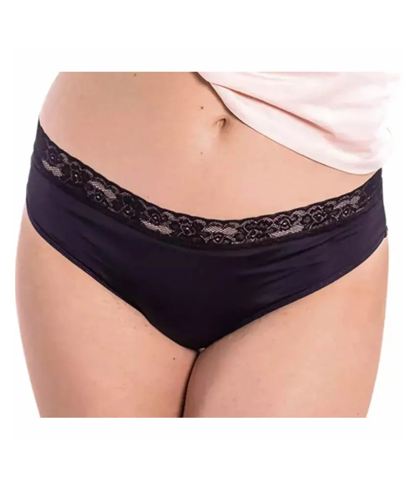 Découvrez la culotte menstruelle Enna Classic en noir pour un flux modéré. Confortable, fiable et idéale pour les journées XXL.