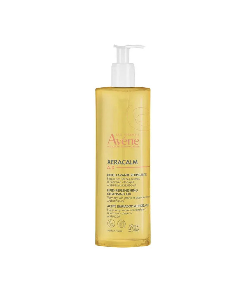 Avene Xeracalm AD Huile Nettoyante Relipidante 750ml - Apaise et nourrit la peau