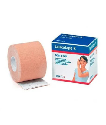Bande adhésive élastique Leukotape K Rose 5cmx5cm