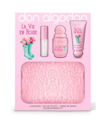 Don Algodon La Vie En Rose Eau De Toilette Spray 30ml Coffret 4 Produits