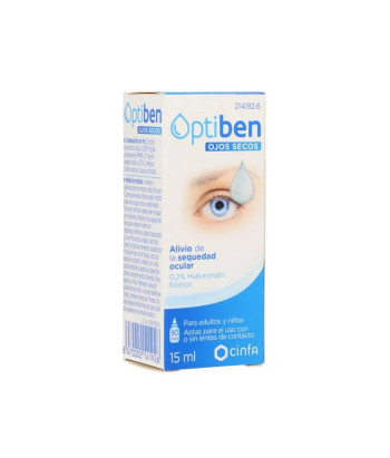 Optiben Gouttes Pour Les Yeux Secs 15ml