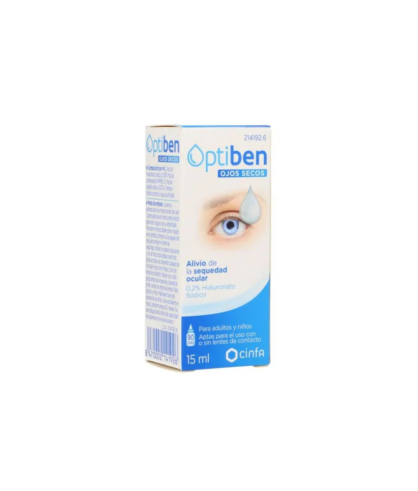 Optiben Gouttes Pour Les Yeux Secs 15ml
