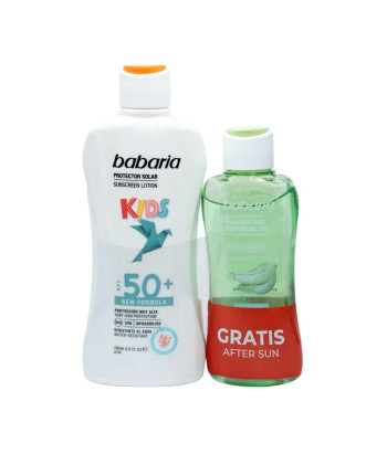 Babaria Kids Protector Solar Spf50 Resistente Al Agua 200ml Balsamo After Sun 1u