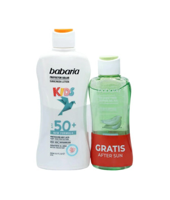 Babaria Kids Protector Solar Spf50 Resistente Al Agua 200ml Balsamo After Sun 1u