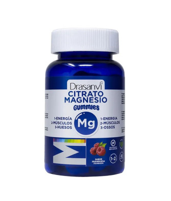 Drasanvi Citrate de Magnésium 45 Gummies Saveur Framboise