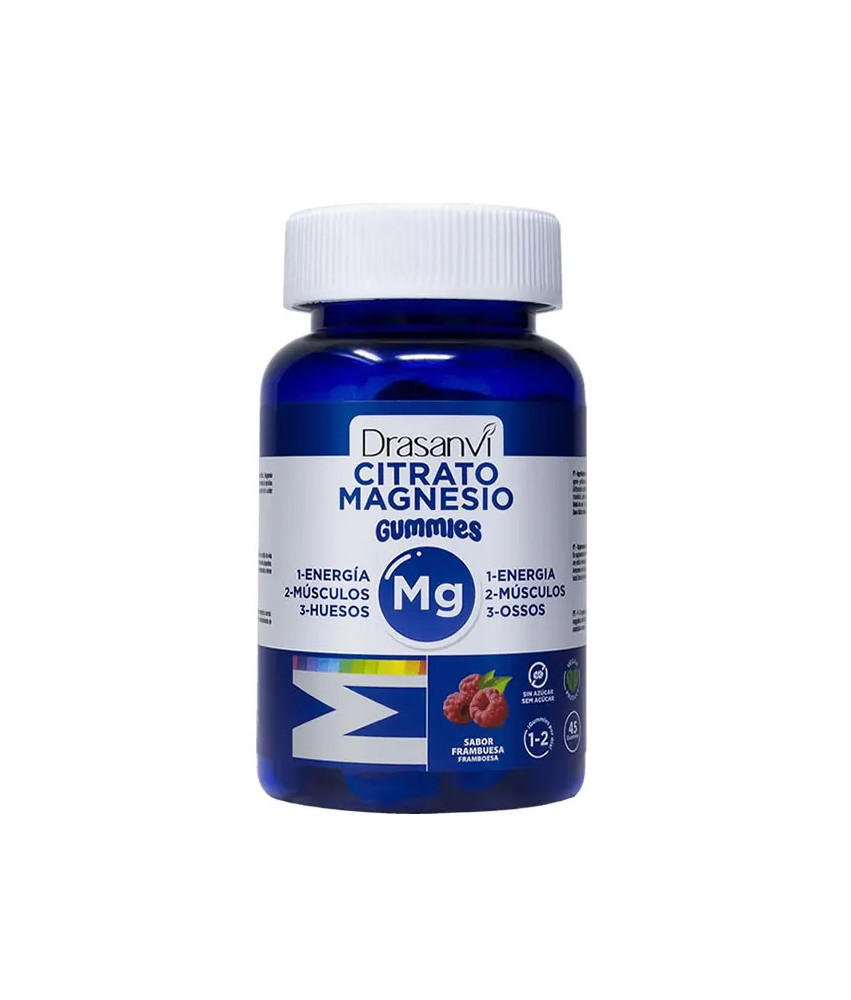 Drasanvi Citrate de Magnésium 45 Gummies Saveur Framboise