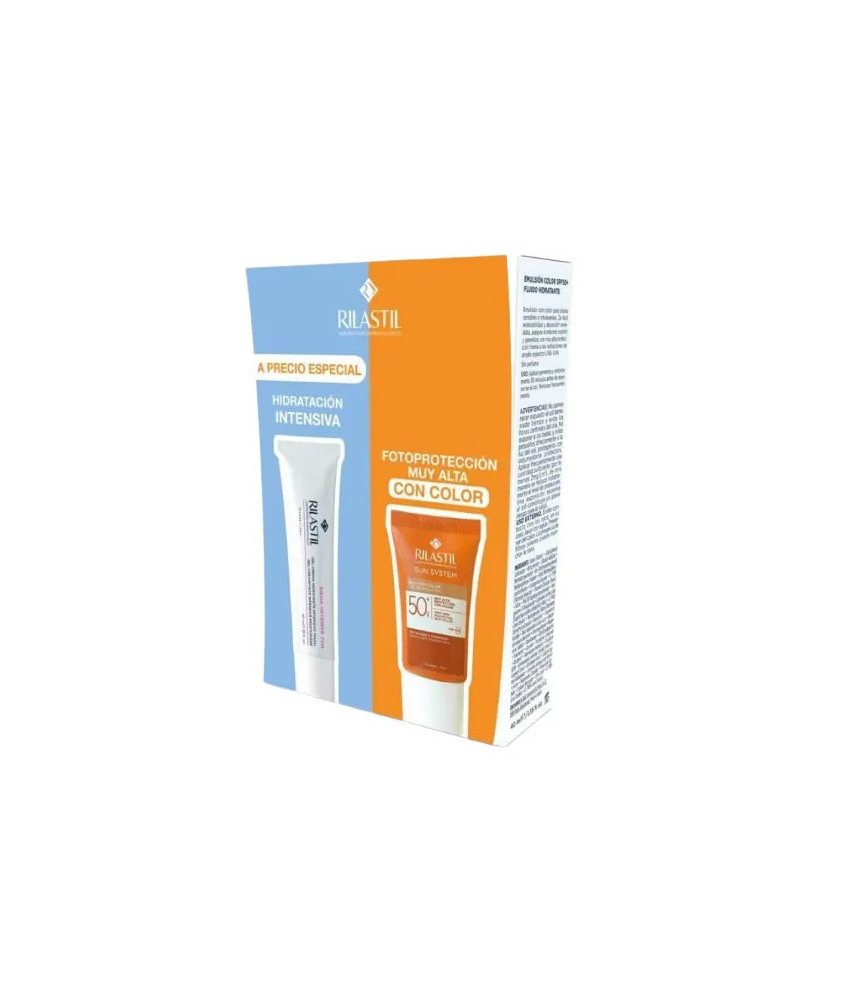 Coffret 2 produits Rilastil Sun System Color Emulsion Spf50+ 40 ml