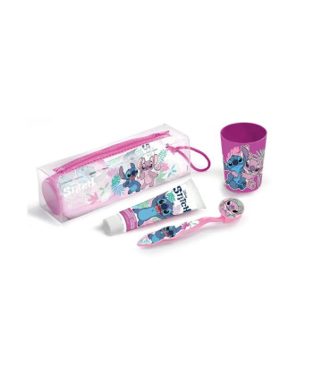 Disney Neceser Stitch Bucal Denttifrico Cepillo Dental Vasito