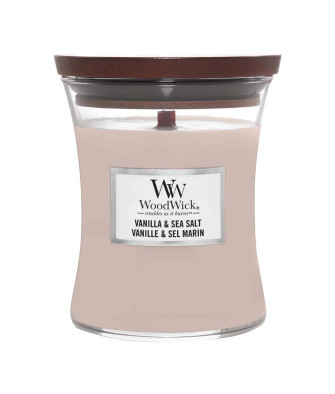 Woodwick Vela Vanilla y Sea Salt 275g