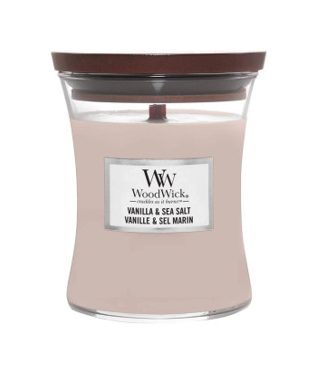 Woodwick Vela Vanilla y Sea Salt 275g