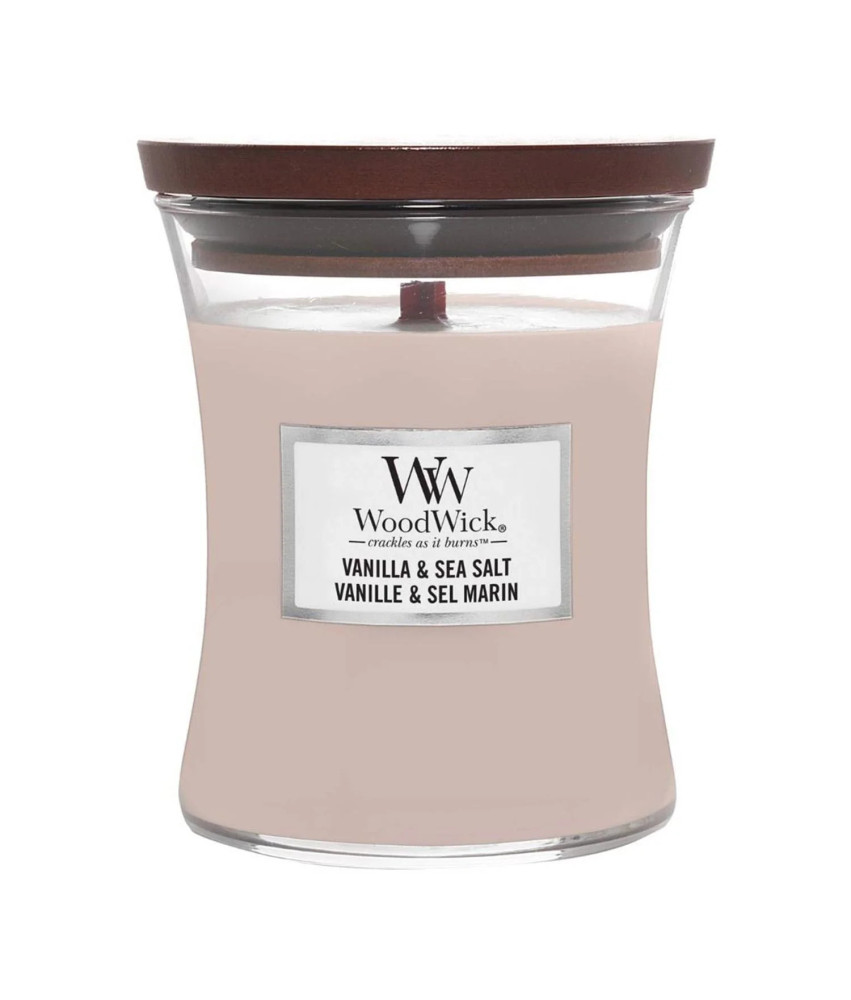 Woodwick Vela Vanilla y Sea Salt 275g