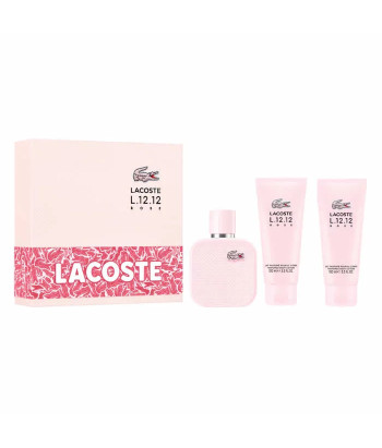Lacoste L.12.12 Rose Eau De Parfum Vaporisateur 100ml Coffret 3 Produits