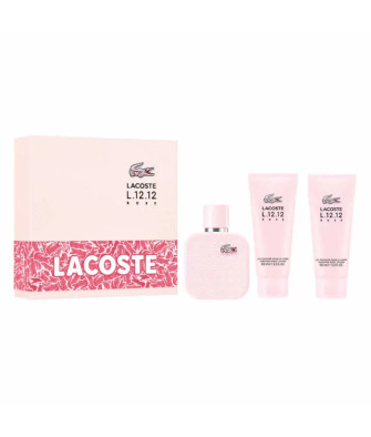 Lacoste L.12.12 Rose Eau De Parfum Vaporisateur 100ml Coffret 3 Produits