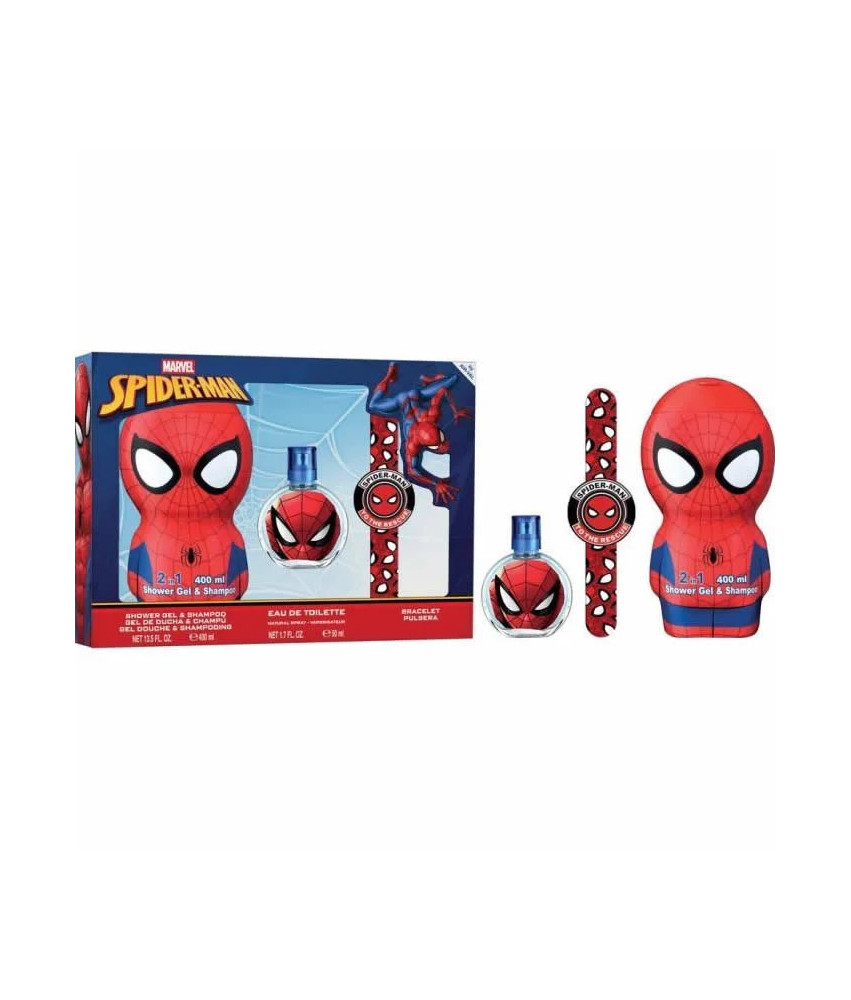 Marvel Spiderman Eau De Toilette Spray 50ml Coffret 3 Produits